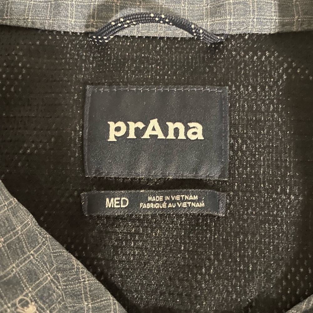 Prana Garvan Lightweight Wicking Athletic Button Down Short Sleeve Shirt Medium - Picture 6 of 6